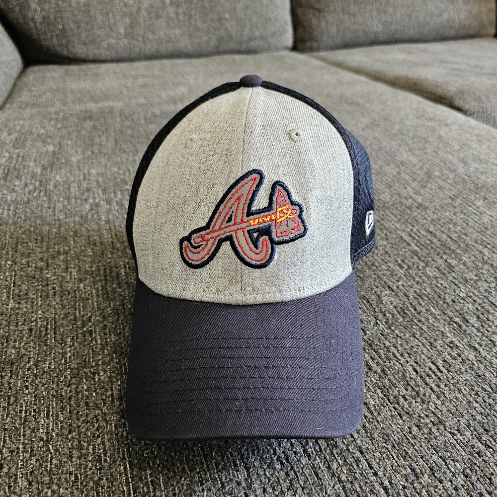 Atlanta Braves Unisex New Era Fitted Hat Blue&Grey